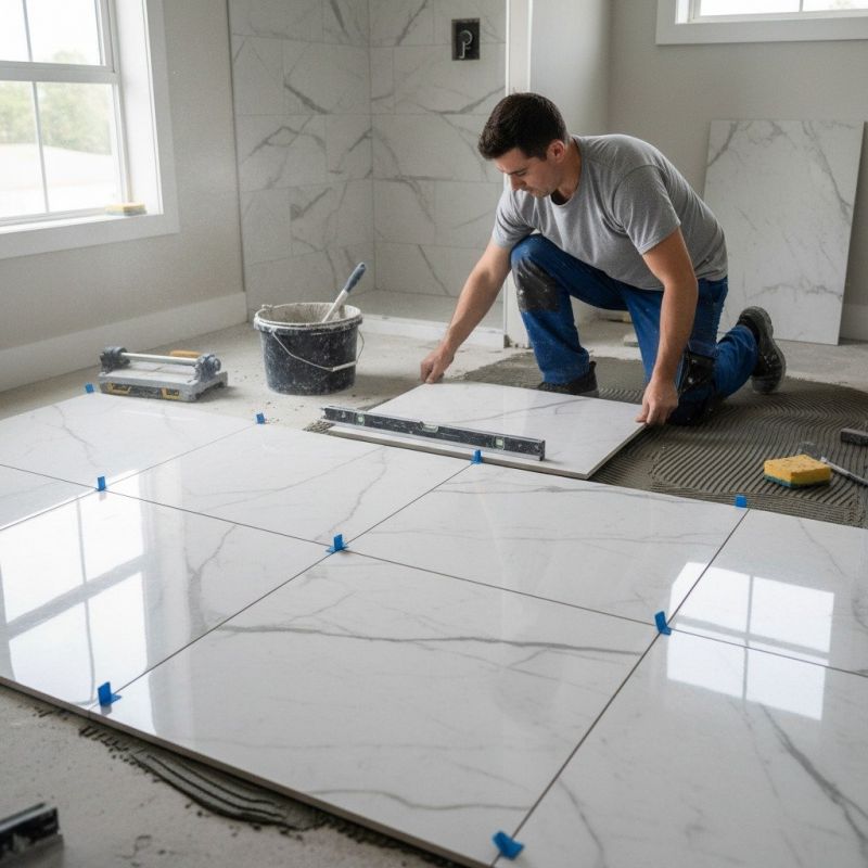 Marble Tile Floor Installation in Overland Park, KS