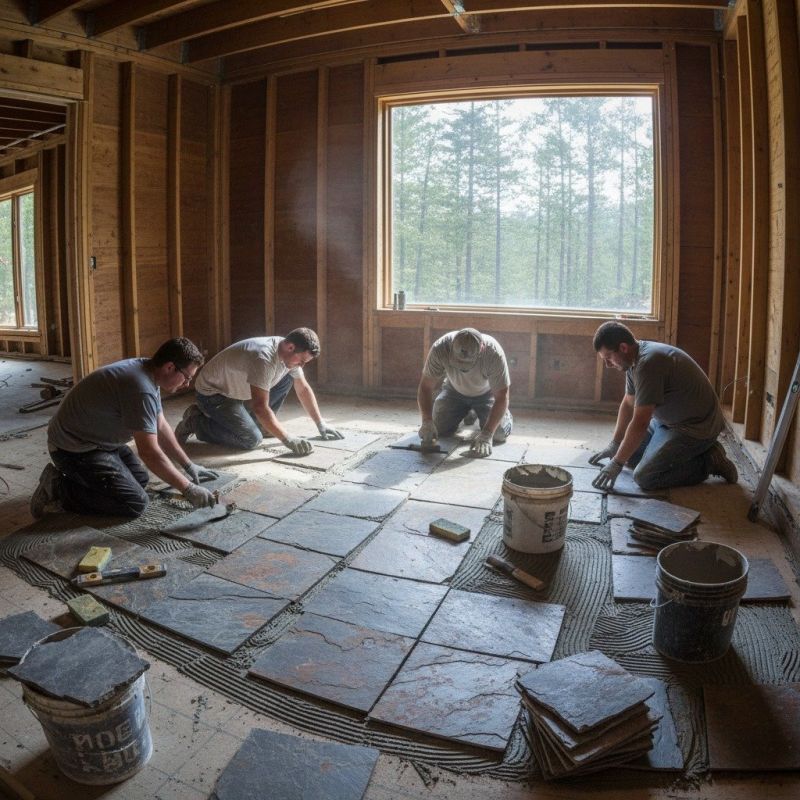 Slate Floor Installation in Wilmington, NC