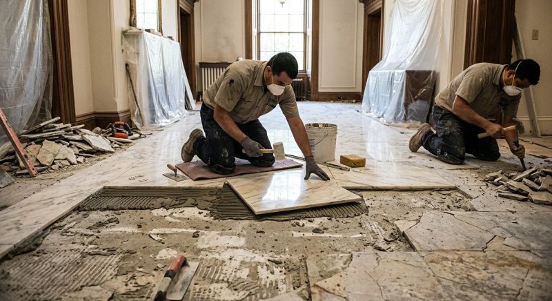 Marble Floor Replacement in Alpharetta, GA