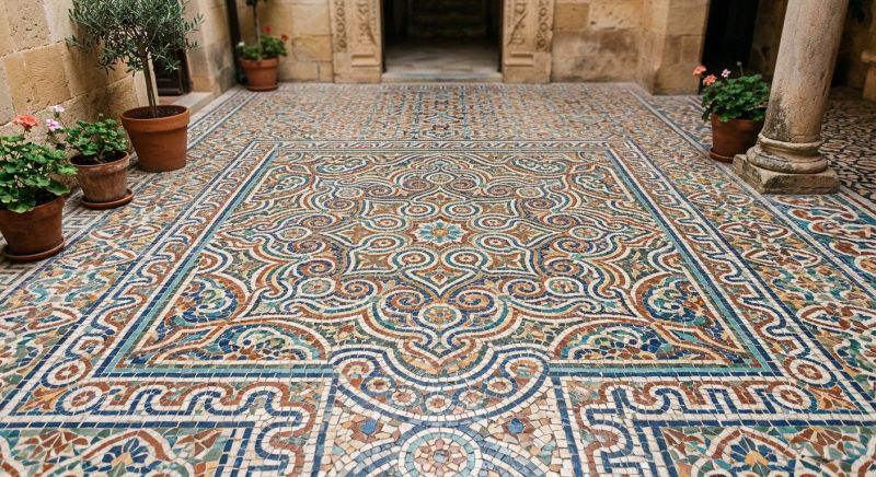 Mosaic Tile Floor Installation in Longmont, CO