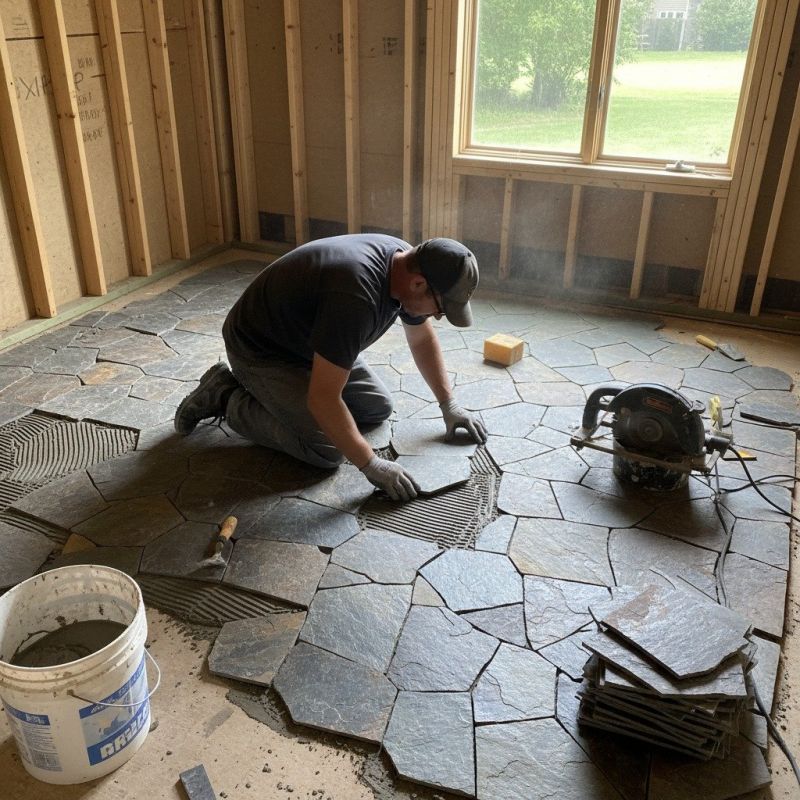 Slate Floor Installation in Overland Park, KS