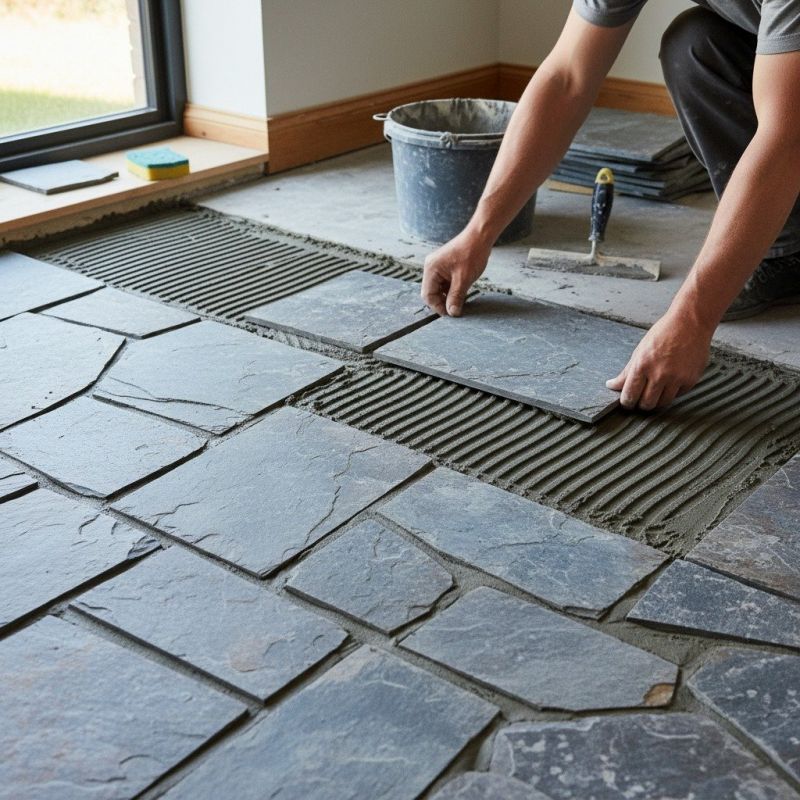 Slate Floor Installation in Alpharetta, GA