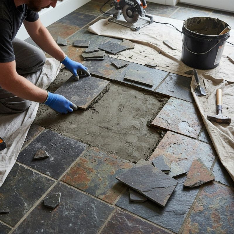 Slate Floor Repair in Kansas City, KS