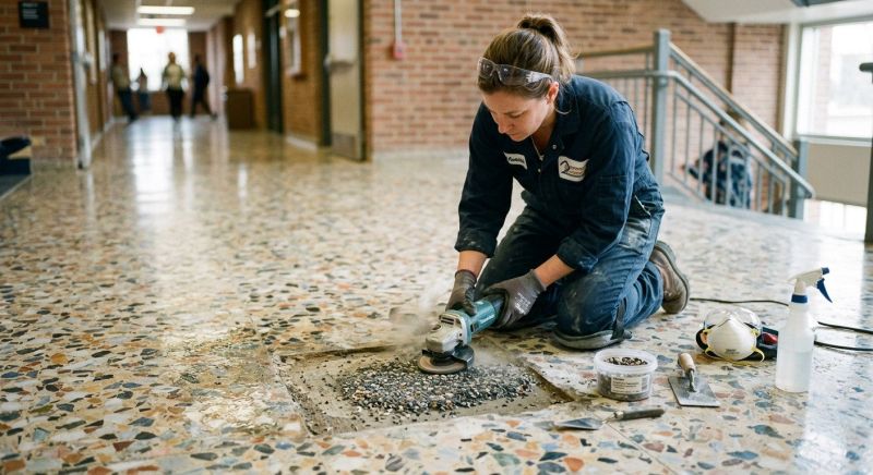 Terrazzo Tile Repair in Kansas City, KS