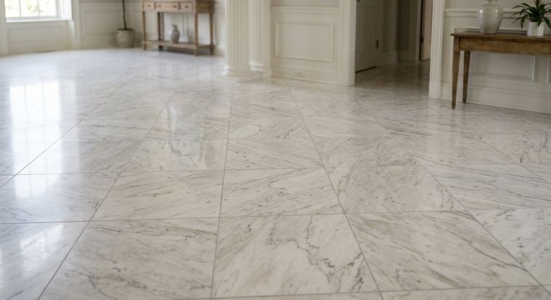 White Marble Tile Installation in Kansas City, KS