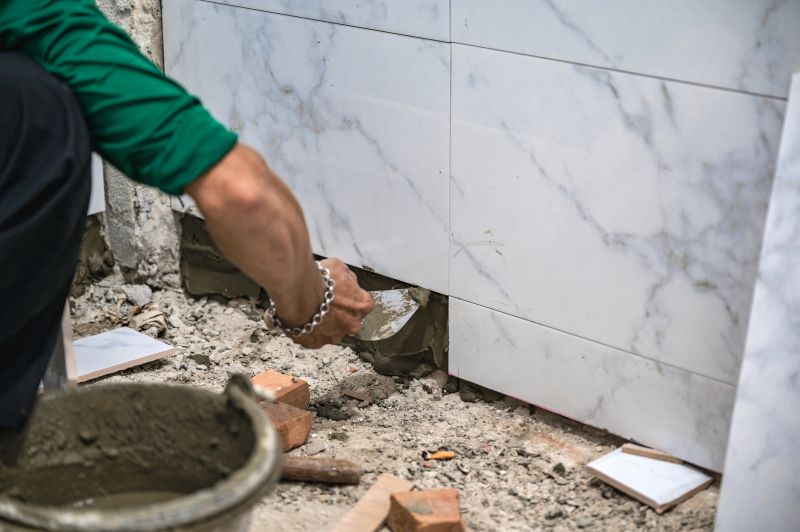 White Marble Tile Installation in Olathe, KS